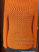 Летний пуловер крючком, фото Летний пуловер крючком, фото