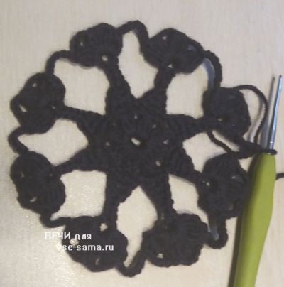 вяжем третий ряд салфетки вяжем третий ряд салфетки