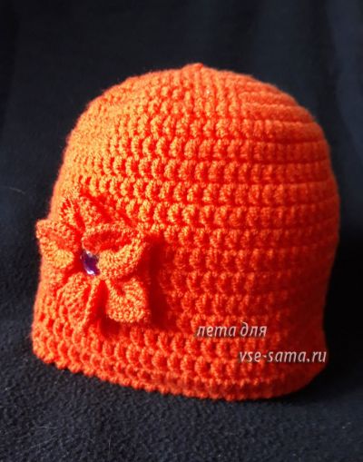 Шапка с цветком для девочки Шапка с цветком для девочки