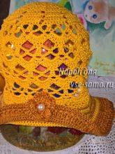 Шапочка-панамка крючком, фото Шапочка-панамка крючком, фото