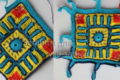 вязания квадрата, 1 вязания квадрата, 1