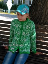 Жаккардовый жакет - Яркая зелень, фото Жаккардовый жакет - Яркая зелень, фото
