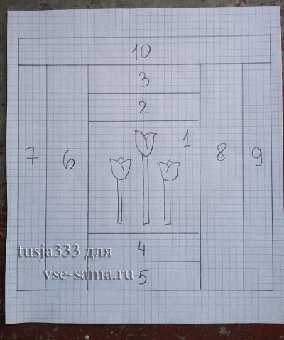 Мастер-класс - Подушка с тюльпанами, фото 2 Мастер-класс - Подушка с тюльпанами, фото 2