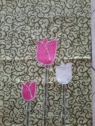 Мастер-класс - Подушка с тюльпанами, фото 4 Мастер-класс - Подушка с тюльпанами, фото 4