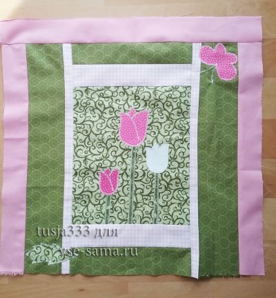 Мастер-класс - Подушка с тюльпанами, фото 7 Мастер-класс - Подушка с тюльпанами, фото 7