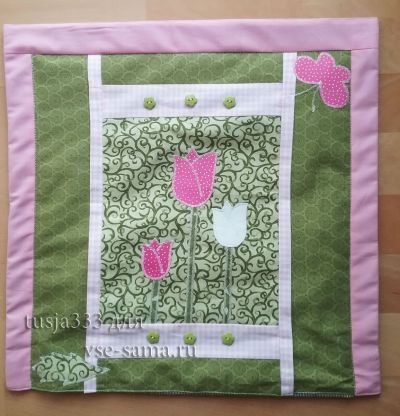 Мастер-класс - Подушка с тюльпанами, фото 9 Мастер-класс - Подушка с тюльпанами, фото 9