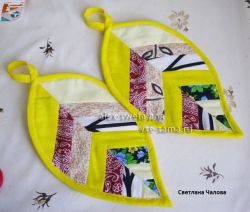 Прихватка Осенний листок, фото Прихватка Осенний листок, фото