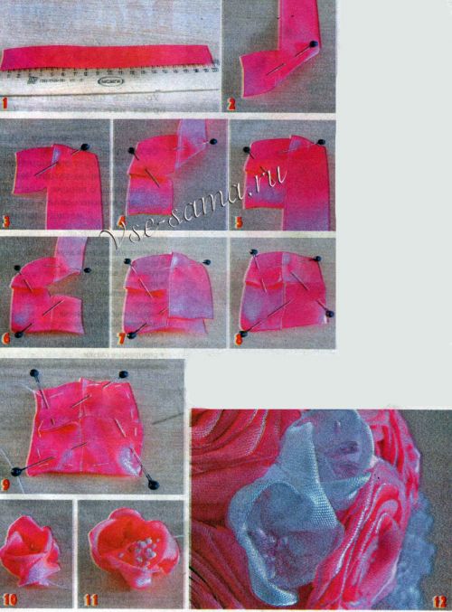 Тюльпанчик из лент, фото 2 Тюльпанчик из лент, фото 2