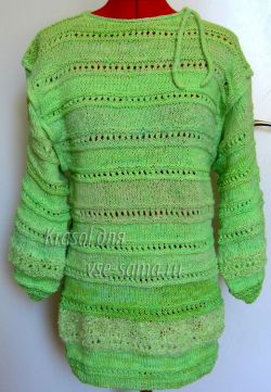 Джемпер из оригинальной пряжи, фото Джемпер из оригинальной пряжи, фото
