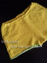 Летние шорты спицами, фото Летние шорты спицами, фото