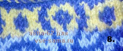 Вяжем второй раппорт узора Вяжем второй раппорт узора