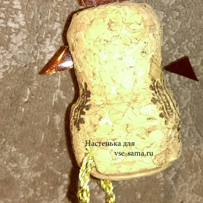 МК - Елочная игрушка Петушок из пробки, 4 МК - Елочная игрушка Петушок из пробки, 4