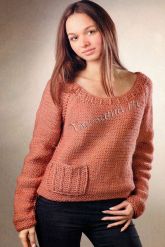 Пуловер из толстой пряжи Пуловер из толстой пряжи