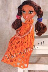 Ажурный сарафан для куклы братц Ажурный сарафан для куклы братц