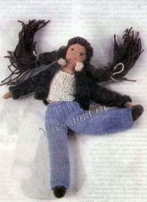 Кукла с модным гардеробом - вязаная игрушка Кукла с модным гардеробом - вязаная игрушка