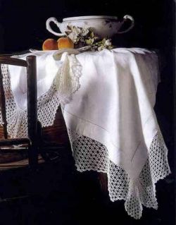 Кружевная отделка для скатерти, фото Кружевная отделка для скатерти, фото