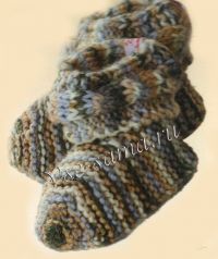 Меланжевые пинетки для малыша Меланжевые пинетки для малыша