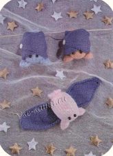 Мягкая вязаная игрушка - Летучие мышки Мягкая вязаная игрушка - Летучие мышки