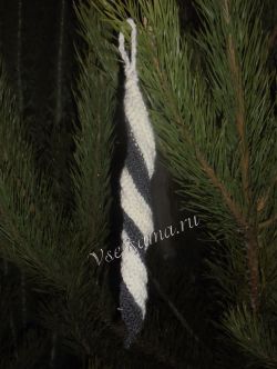 Новогодняя сосулька крючком, фото Новогодняя сосулька крючком, фото