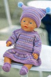 Полосатый комплект для куклы Полосатый комплект для куклы