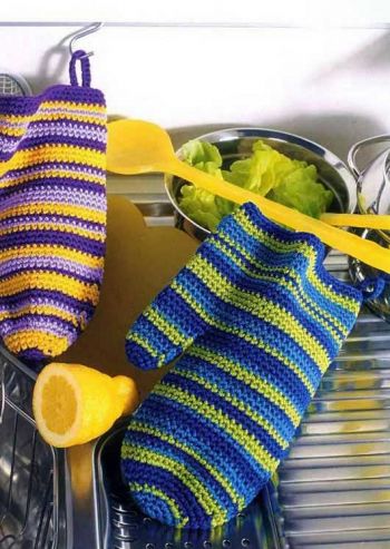 Прихватка - Разноцветные колечки Прихватка - Разноцветные колечки