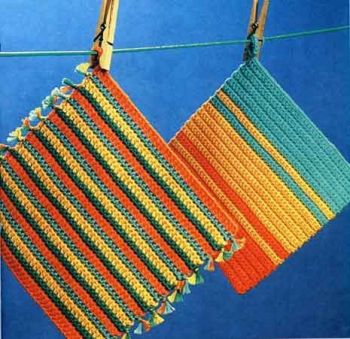 Прихватки с простым узором Прихватки с простым узором