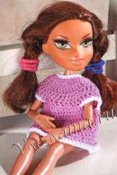 Розовое платье для куклы братц Розовое платье для куклы братц