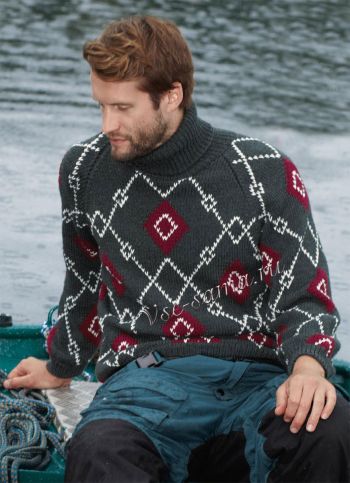 Свитер с высоким воротником свободного силуэта, фото Свитер с высоким воротником свободного силуэта, фото