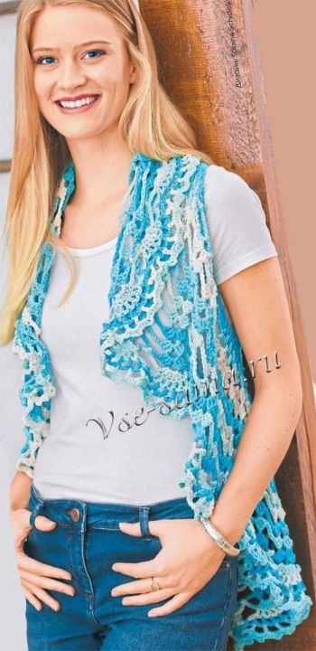 Накидка от снежно-белого до голубого, фото Накидка от снежно-белого до голубого, фото