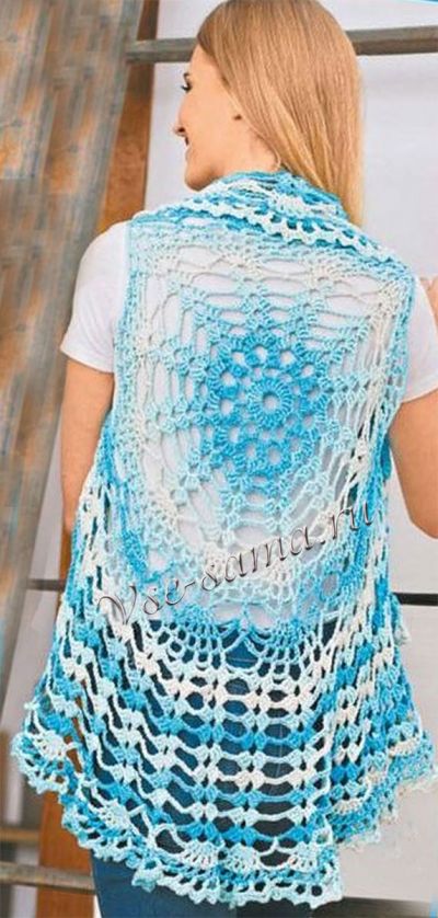 Накидка от снежно-белого до голубого, фото 2 Накидка от снежно-белого до голубого, фото 2