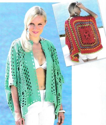 Накидка с квадратным мотивом Накидка с квадратным мотивом