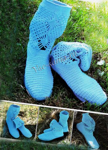 Сапожки крючком, фото Сапожки крючком, фото