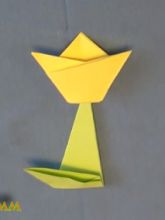 Плоский тюльпан - Оригами, фото Плоский тюльпан - Оригами, фото