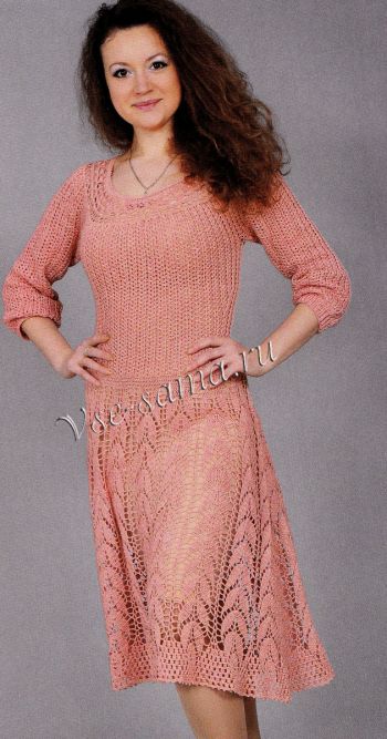 Бежевое платье с расширенной юбкой, фото Бежевое платье с расширенной юбкой, фото