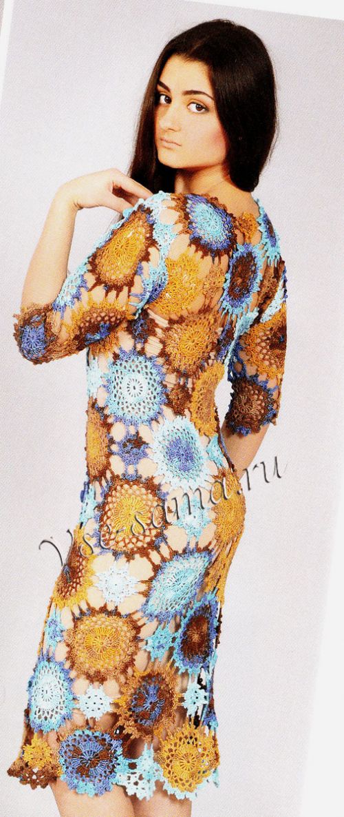 Меланжевое платье крючком, фото 2 Меланжевое платье крючком, фото 2