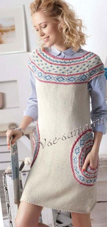 Платье с жаккардовым орнаментом, фото Платье с жаккардовым орнаментом, фото