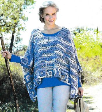 Меланжевое пончо, фото Меланжевое пончо, фото