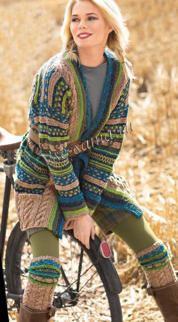 Жакет с узорами и гольфы, фото Жакет с узорами и гольфы, фото