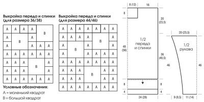 Выкройки для вязания пуловера Выкройки для вязания пуловера