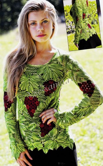 Пуловер - Гроздь винограда, фото Пуловер - Гроздь винограда, фото