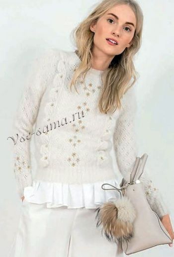 Пуловер романтического стиля, фото Пуловер романтического стиля, фото