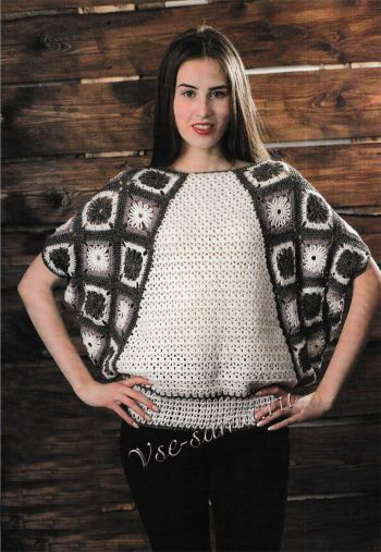 Пуловер с рукавом летучая мышь Пуловер с рукавом летучая мышь