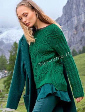 Пуловер с удлиненной спинкой, фото Пуловер с удлиненной спинкой, фото