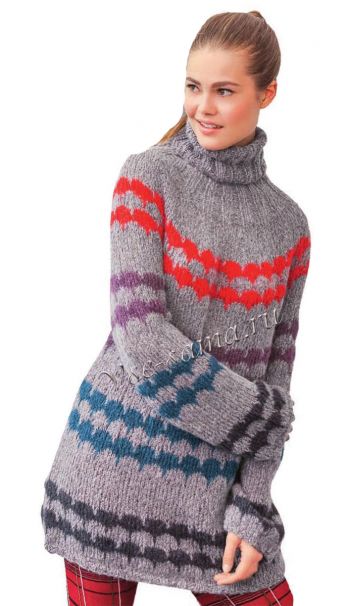 Свитер с круглой кокеткой, фото Свитер с круглой кокеткой, фото