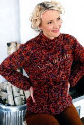 Меланжевый свитер с косой Меланжевый свитер с косой