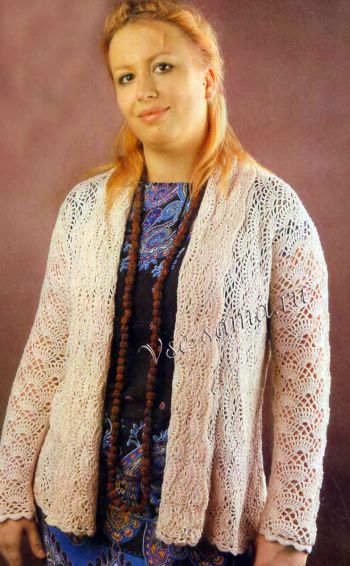 Кардиган жемчужного цвета, фото Кардиган жемчужного цвета, фото