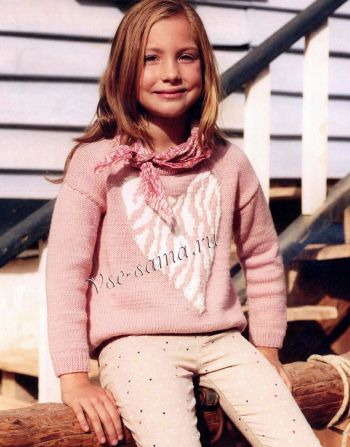 Пуловер с сердечком, фото Пуловер с сердечком, фото