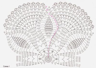 Схема для вязания салфетки Схема для вязания салфетки