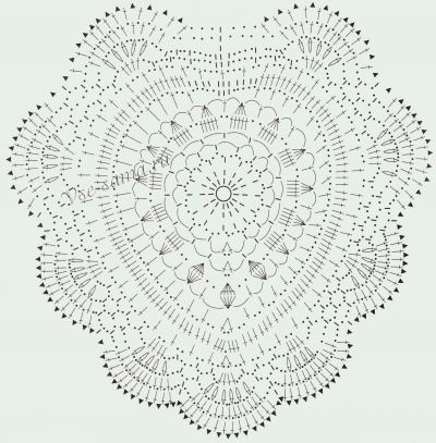 Схема для вязания салфетки Схема для вязания салфетки