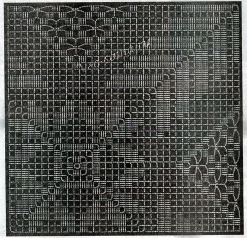 Схема для вязания салфетки - Бабочка Схема для вязания салфетки - Бабочка